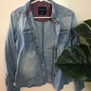 Denim button down!